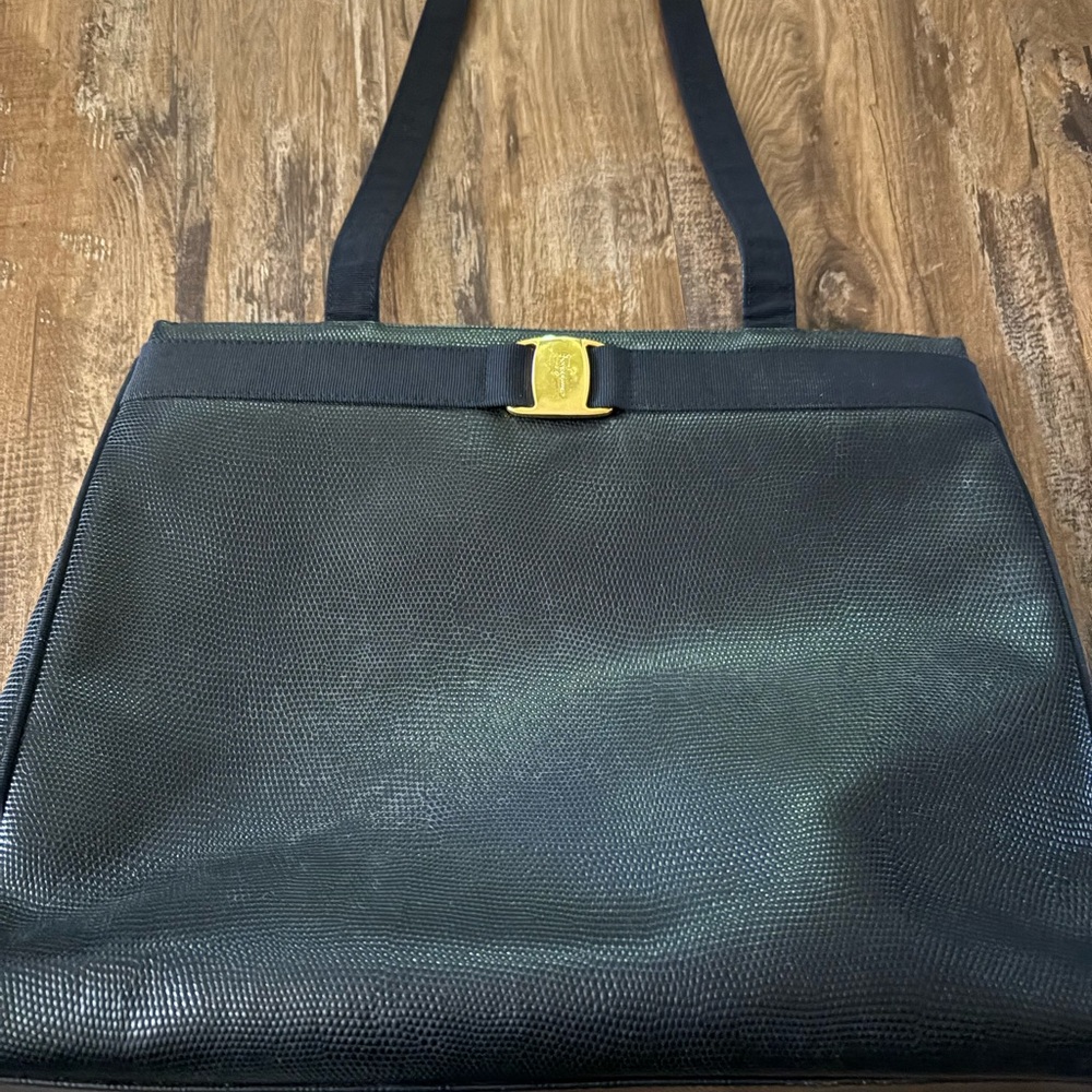 Salvatore Ferragamo Black Tote Bag